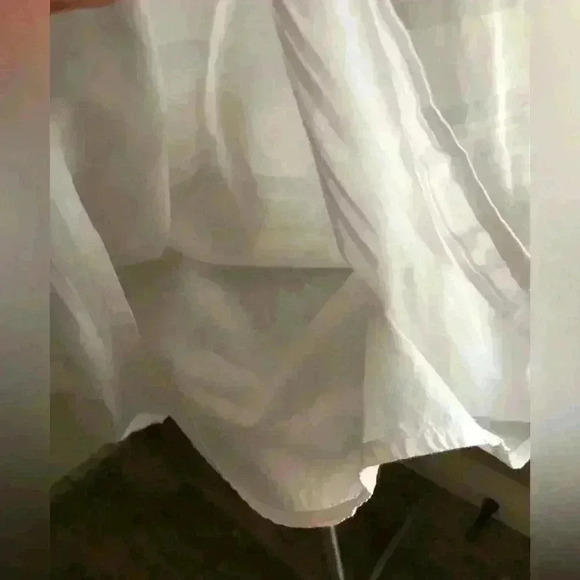 VTG MERVYN' S HILLARD & HANSEN WHITE STRIPED LINED A-LINE SKIRT SIZE 4 - Picture 8 of 8